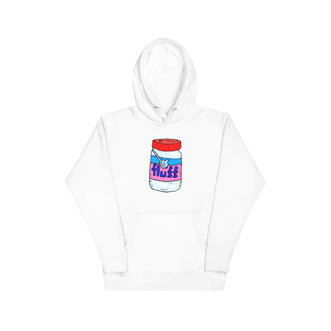 Fluff - I only love my snax and my mum I'm sorry - White hoodie