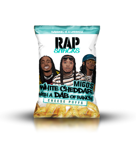 Rap Snacks “Migos” | White Cheddar with a Dab of Ranch Cheese Puffs